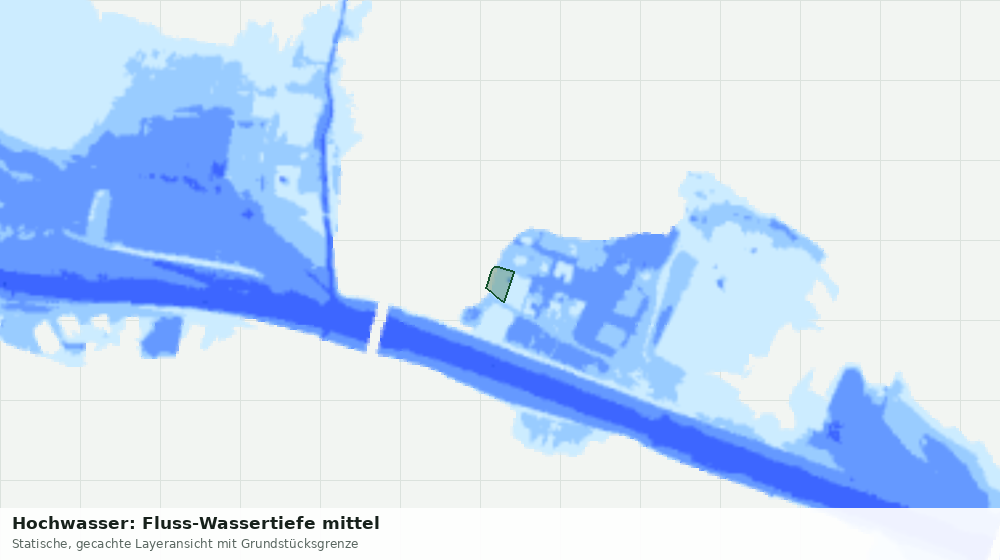 Statische Kartenansicht: Hochwasser: Fluss-Wassertiefe mittel