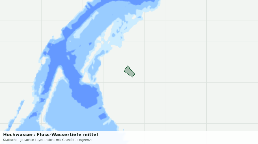 Statische Kartenansicht: Hochwasser: Fluss-Wassertiefe mittel