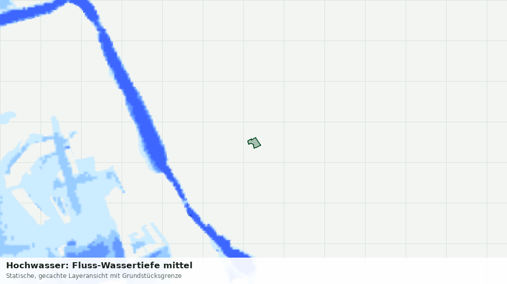 Statische Kartenansicht: Hochwasser: Fluss-Wassertiefe mittel