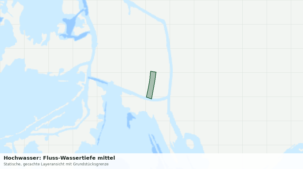 Statische Kartenansicht: Hochwasser: Fluss-Wassertiefe mittel