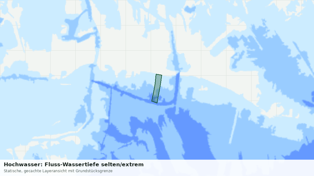 Statische Kartenansicht: Hochwasser: Fluss-Wassertiefe selten/extrem