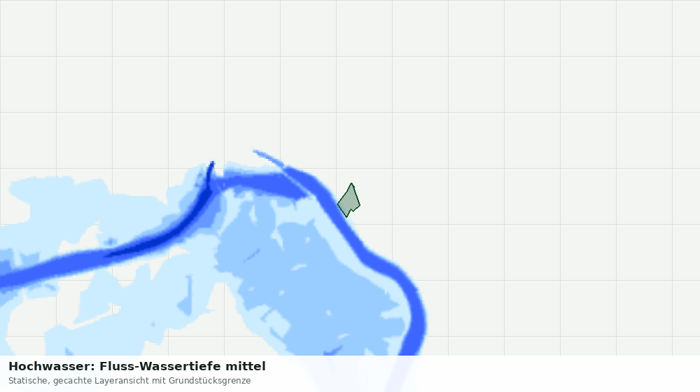 Statische Kartenansicht: Hochwasser: Fluss-Wassertiefe mittel