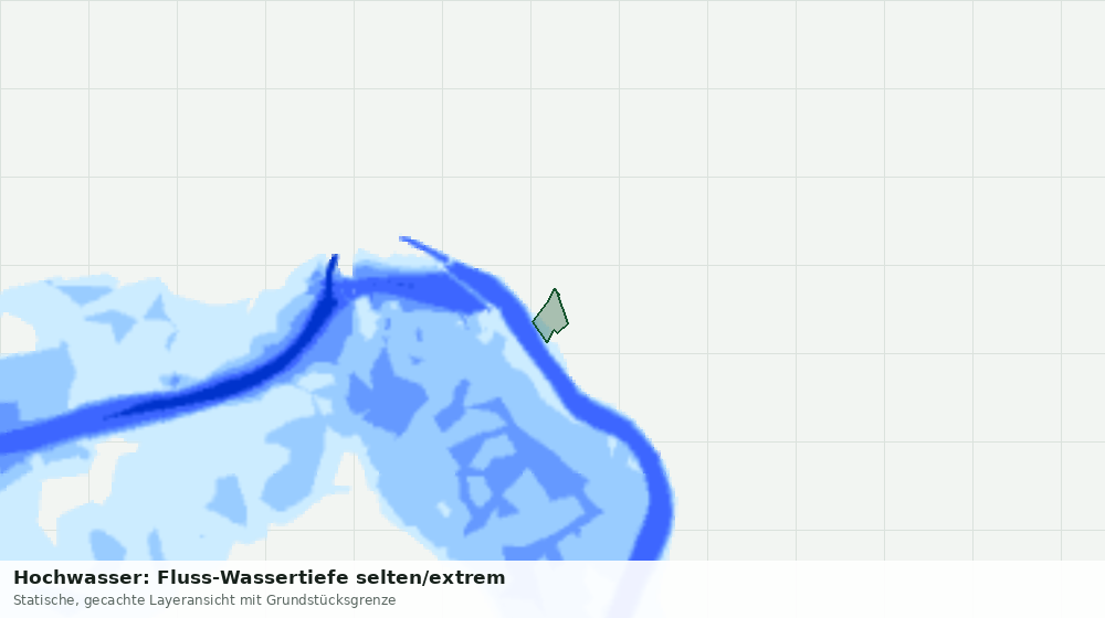 Statische Kartenansicht: Hochwasser: Fluss-Wassertiefe selten/extrem