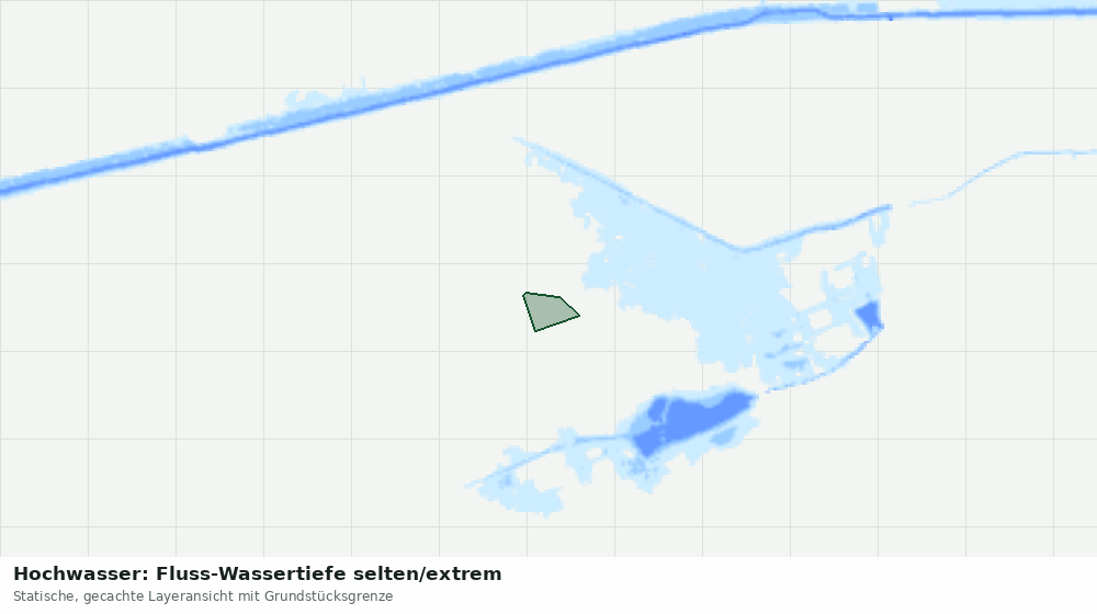 Statische Kartenansicht: Hochwasser: Fluss-Wassertiefe selten/extrem