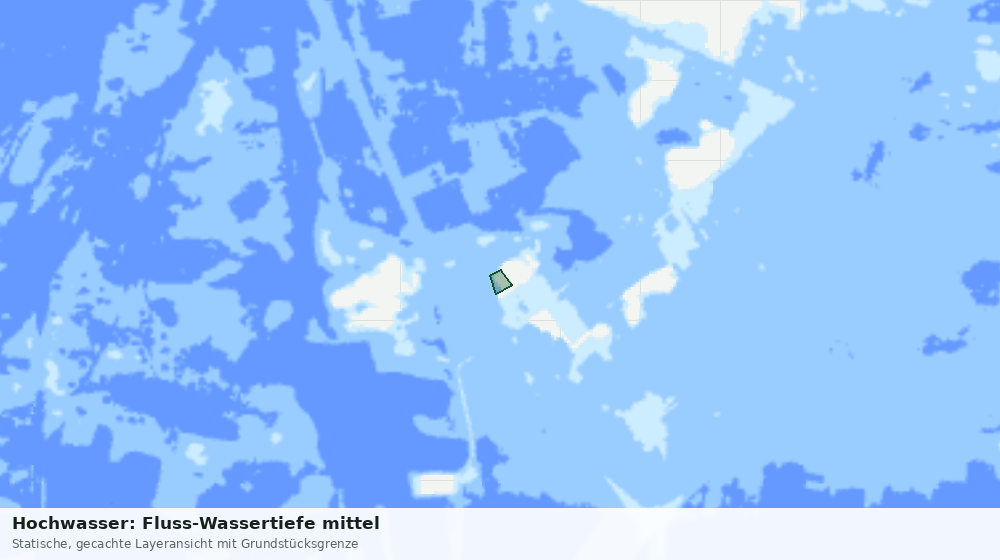 Statische Kartenansicht: Hochwasser: Fluss-Wassertiefe mittel