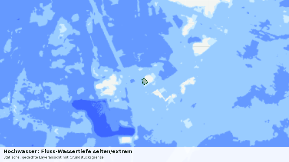 Statische Kartenansicht: Hochwasser: Fluss-Wassertiefe selten/extrem