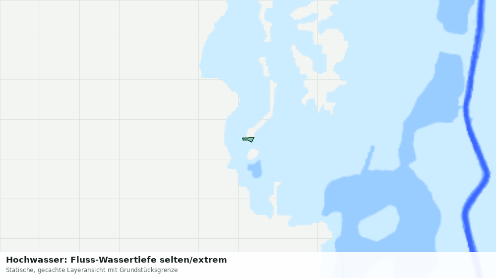 Statische Kartenansicht: Hochwasser: Fluss-Wassertiefe selten/extrem