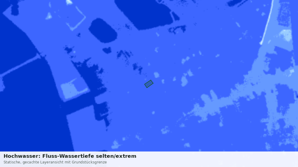 Statische Kartenansicht: Hochwasser: Fluss-Wassertiefe selten/extrem