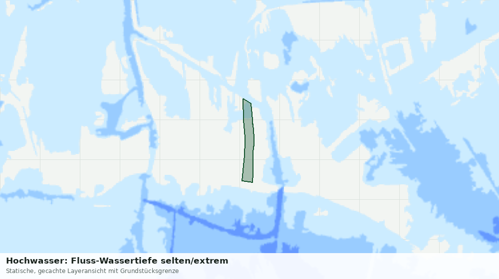 Statische Kartenansicht: Hochwasser: Fluss-Wassertiefe selten/extrem