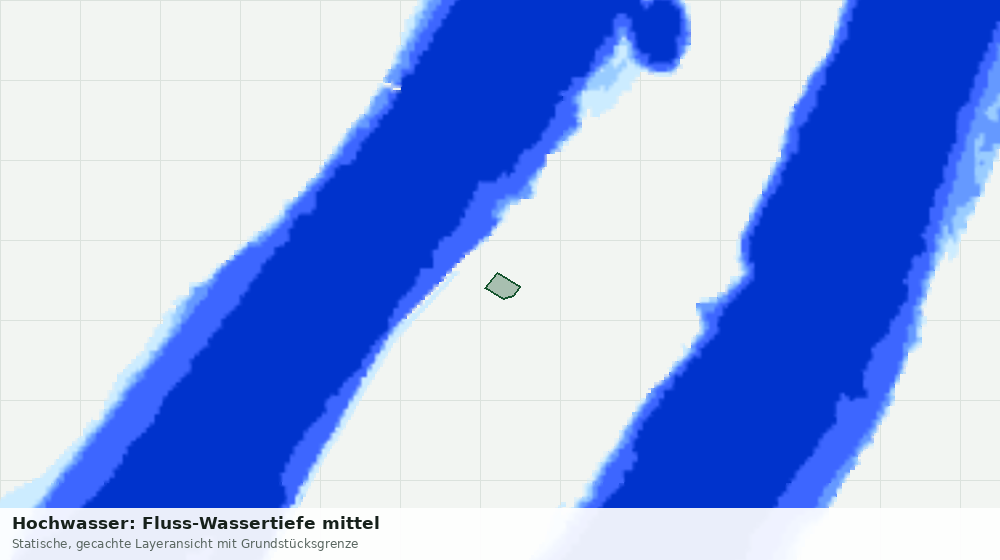 Statische Kartenansicht: Hochwasser: Fluss-Wassertiefe mittel