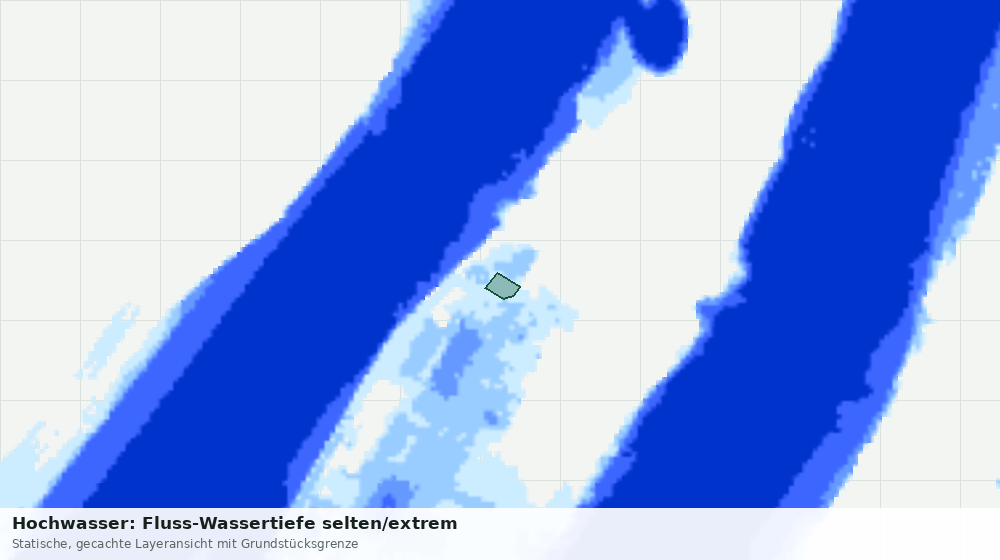 Statische Kartenansicht: Hochwasser: Fluss-Wassertiefe selten/extrem