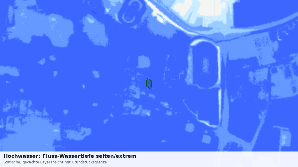 Statische Kartenansicht: Hochwasser: Fluss-Wassertiefe selten/extrem