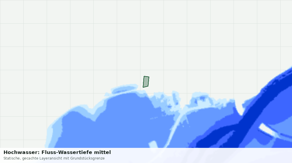 Statische Kartenansicht: Hochwasser: Fluss-Wassertiefe mittel