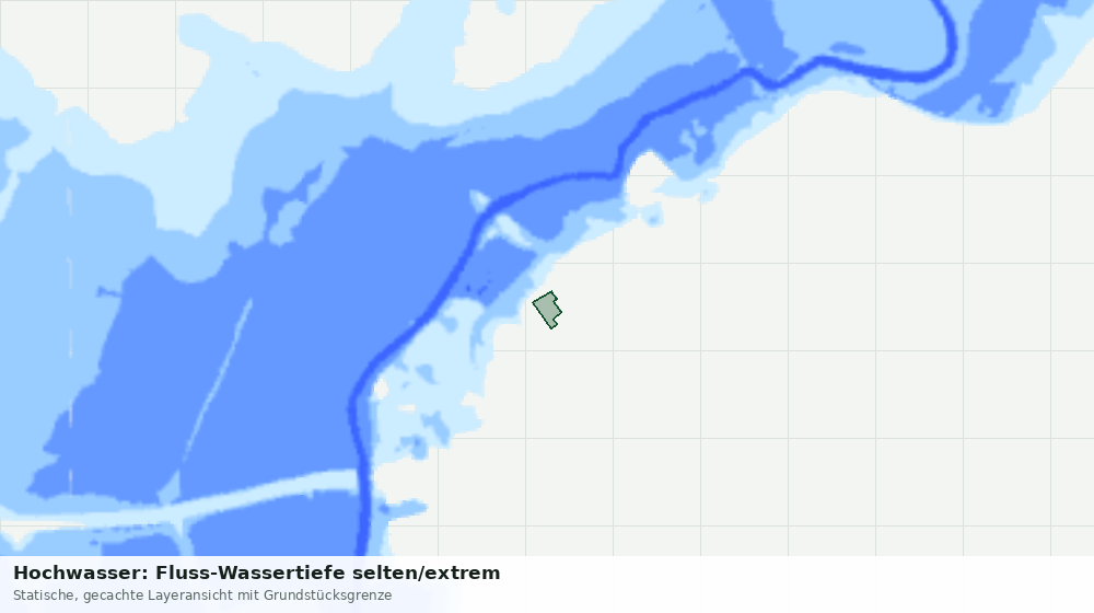 Statische Kartenansicht: Hochwasser: Fluss-Wassertiefe selten/extrem