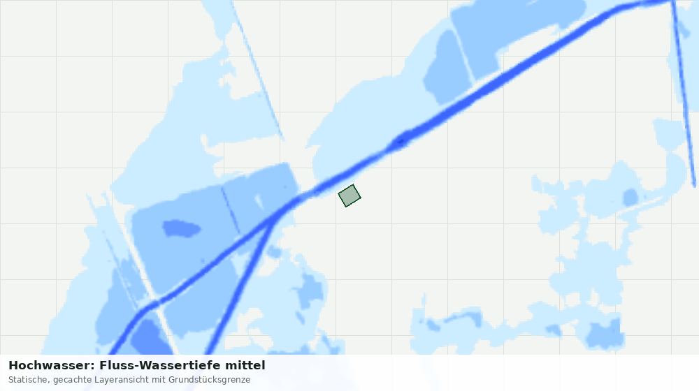 Statische Kartenansicht: Hochwasser: Fluss-Wassertiefe mittel