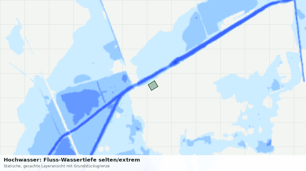 Statische Kartenansicht: Hochwasser: Fluss-Wassertiefe selten/extrem