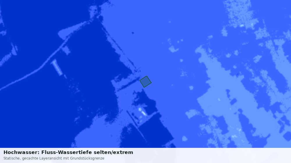 Statische Kartenansicht: Hochwasser: Fluss-Wassertiefe selten/extrem