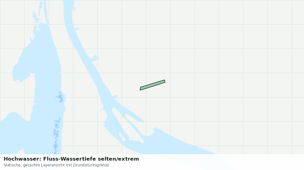 Statische Kartenansicht: Hochwasser: Fluss-Wassertiefe selten/extrem