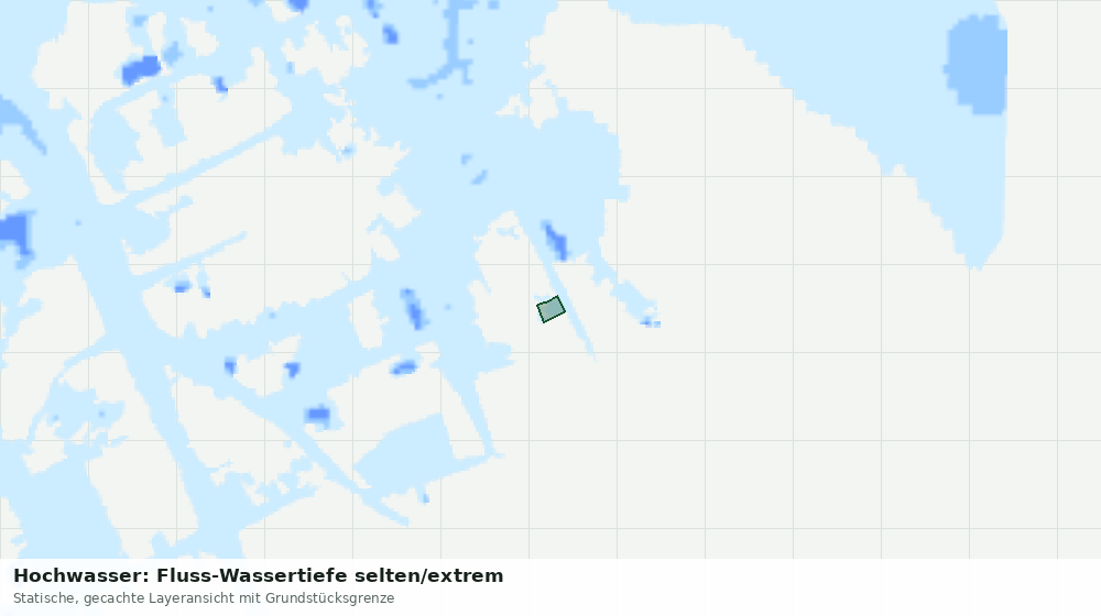 Statische Kartenansicht: Hochwasser: Fluss-Wassertiefe selten/extrem
