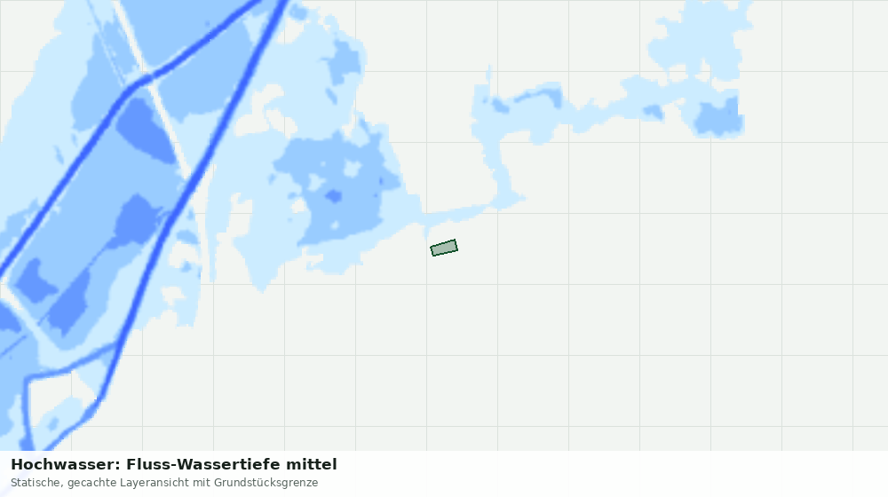 Statische Kartenansicht: Hochwasser: Fluss-Wassertiefe mittel
