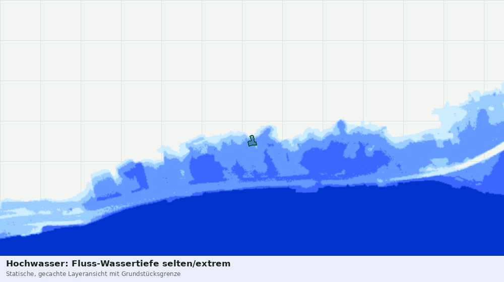 Statische Kartenansicht: Hochwasser: Fluss-Wassertiefe selten/extrem