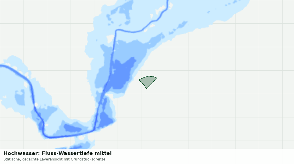 Statische Kartenansicht: Hochwasser: Fluss-Wassertiefe mittel