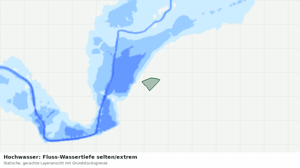 Statische Kartenansicht: Hochwasser: Fluss-Wassertiefe selten/extrem