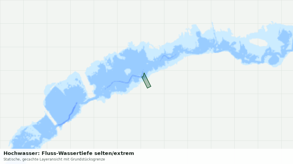 Statische Kartenansicht: Hochwasser: Fluss-Wassertiefe selten/extrem