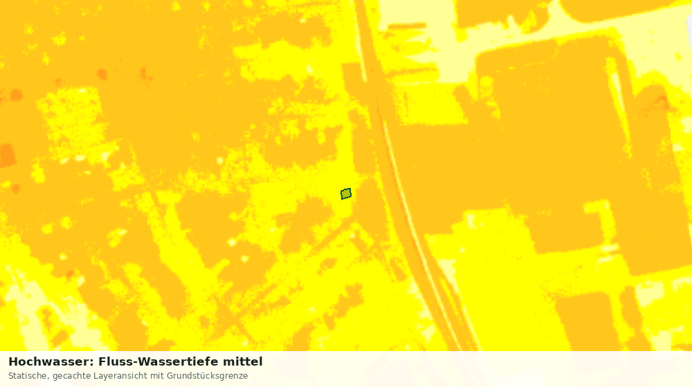 Statische Kartenansicht: Hochwasser: Fluss-Wassertiefe mittel