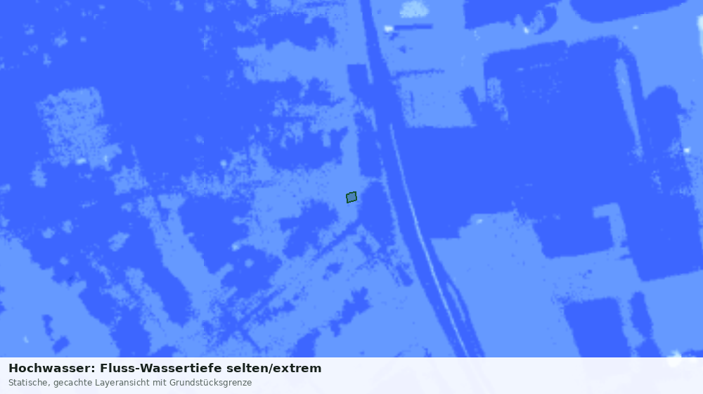 Statische Kartenansicht: Hochwasser: Fluss-Wassertiefe selten/extrem