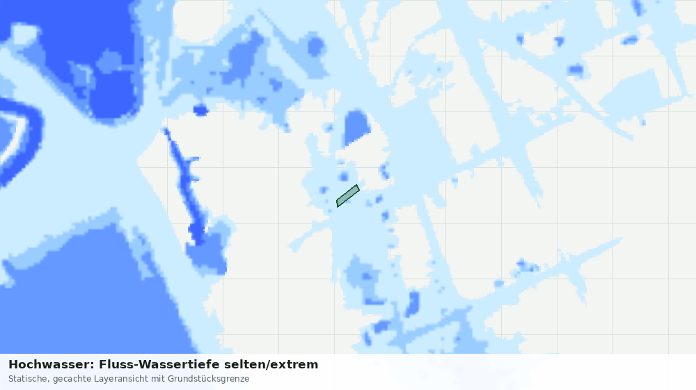 Statische Kartenansicht: Hochwasser: Fluss-Wassertiefe selten/extrem