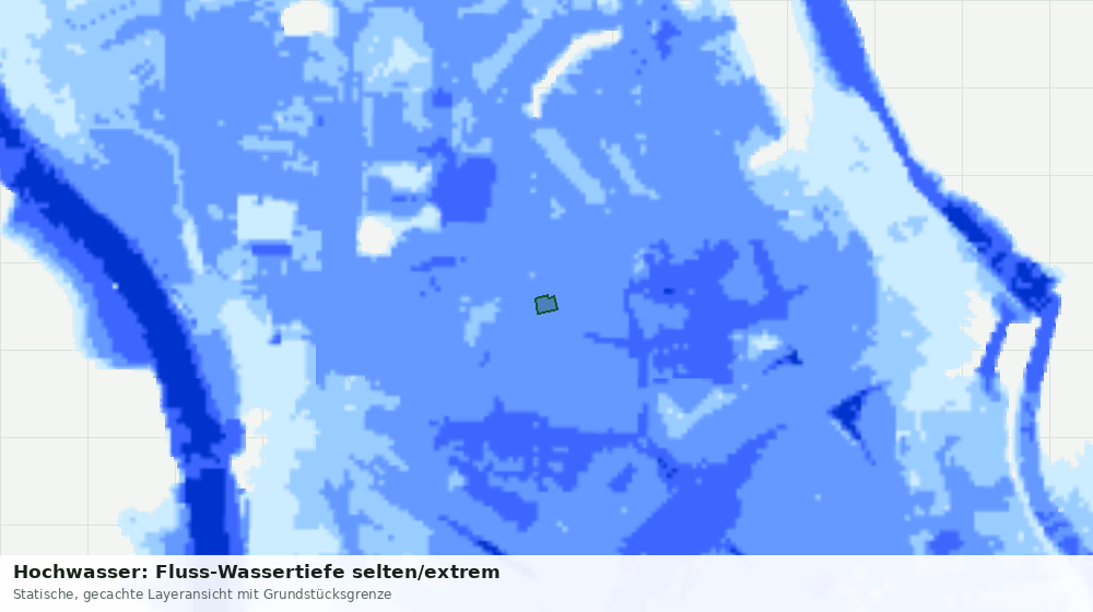 Statische Kartenansicht: Hochwasser: Fluss-Wassertiefe selten/extrem
