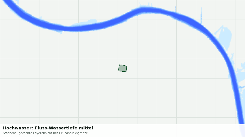 Statische Kartenansicht: Hochwasser: Fluss-Wassertiefe mittel