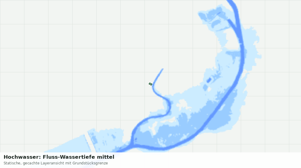 Statische Kartenansicht: Hochwasser: Fluss-Wassertiefe mittel