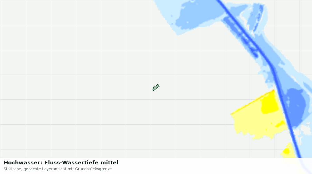Statische Kartenansicht: Hochwasser: Fluss-Wassertiefe mittel