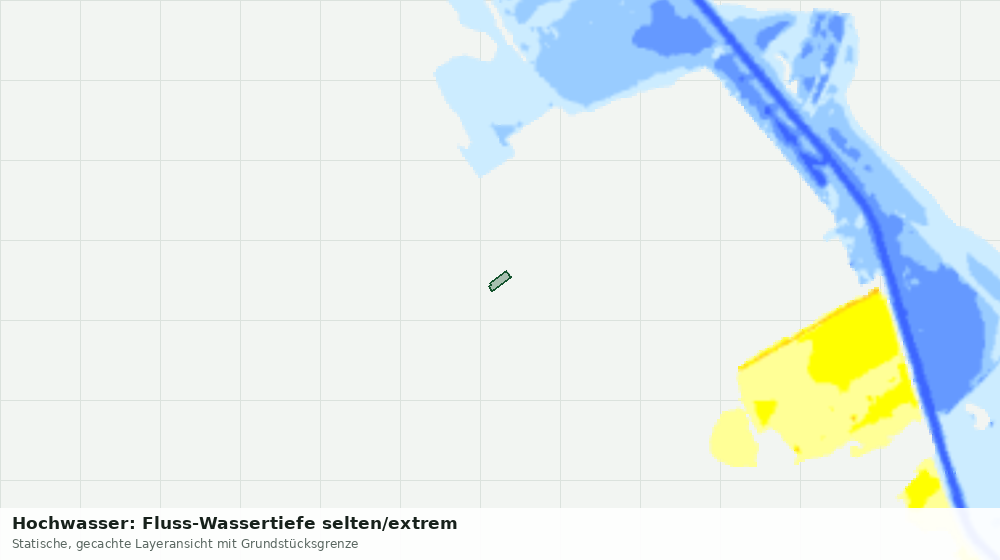 Statische Kartenansicht: Hochwasser: Fluss-Wassertiefe selten/extrem
