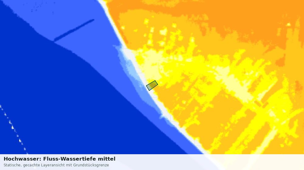 Statische Kartenansicht: Hochwasser: Fluss-Wassertiefe mittel