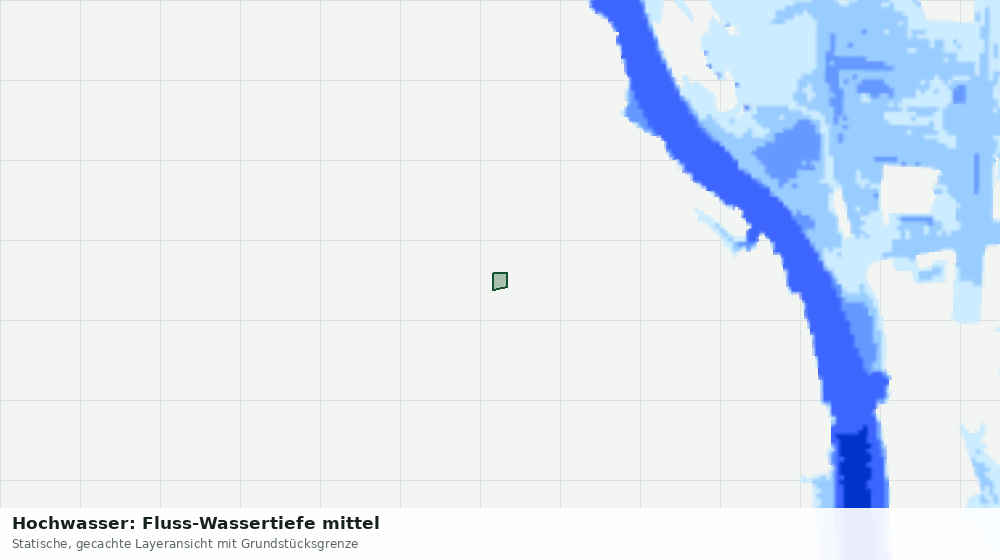 Statische Kartenansicht: Hochwasser: Fluss-Wassertiefe mittel