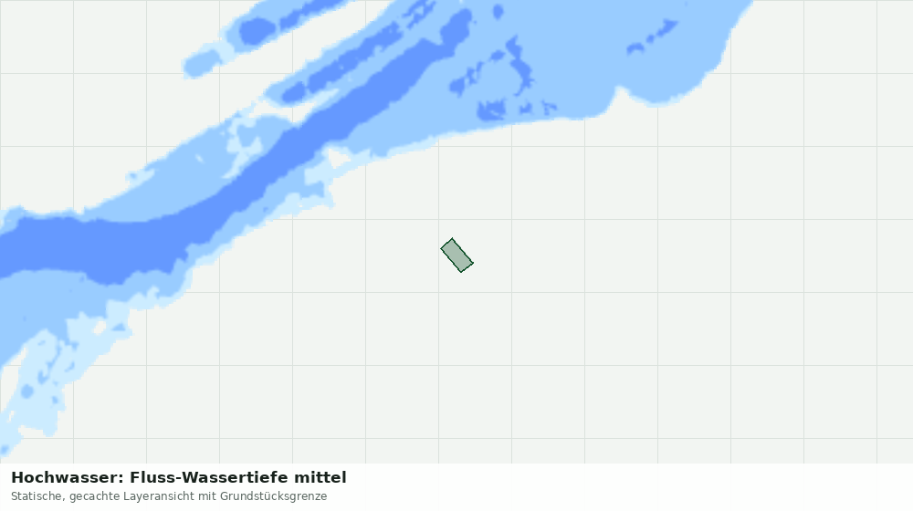 Statische Kartenansicht: Hochwasser: Fluss-Wassertiefe mittel