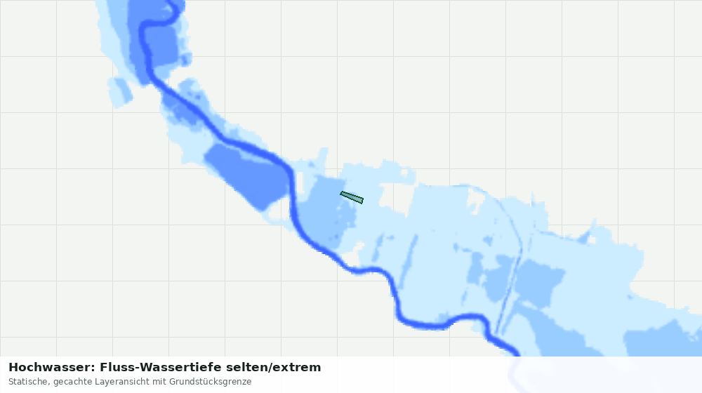 Statische Kartenansicht: Hochwasser: Fluss-Wassertiefe selten/extrem