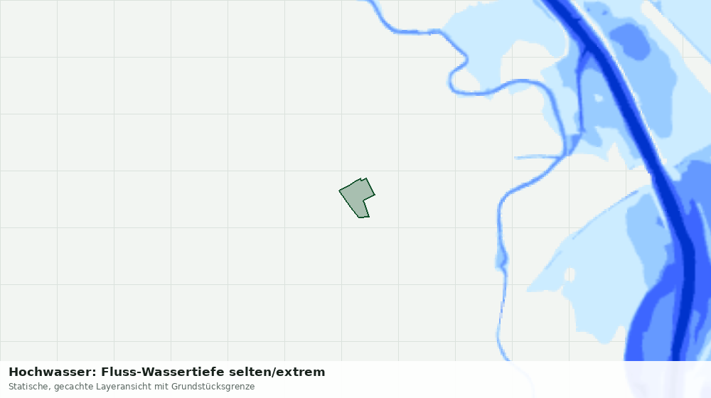Statische Kartenansicht: Hochwasser: Fluss-Wassertiefe selten/extrem