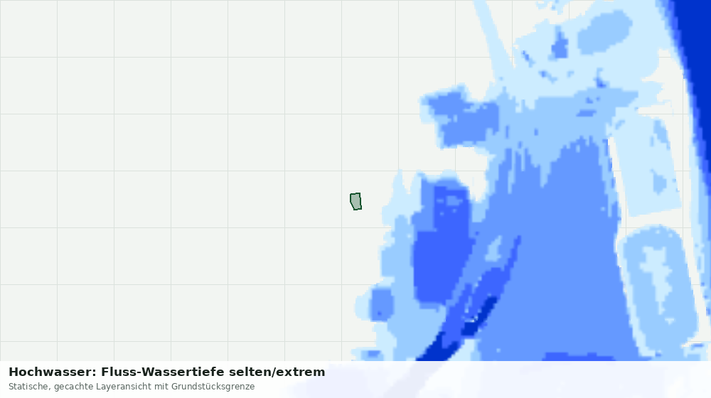 Statische Kartenansicht: Hochwasser: Fluss-Wassertiefe selten/extrem