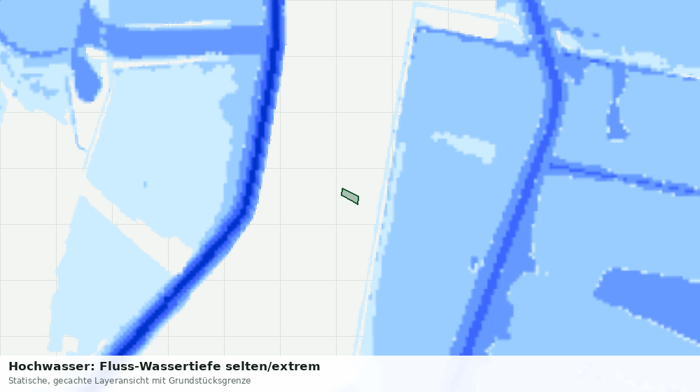 Statische Kartenansicht: Hochwasser: Fluss-Wassertiefe selten/extrem