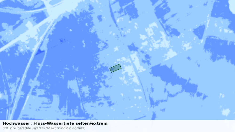 Statische Kartenansicht: Hochwasser: Fluss-Wassertiefe selten/extrem