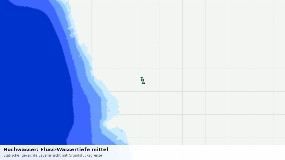 Statische Kartenansicht: Hochwasser: Fluss-Wassertiefe mittel