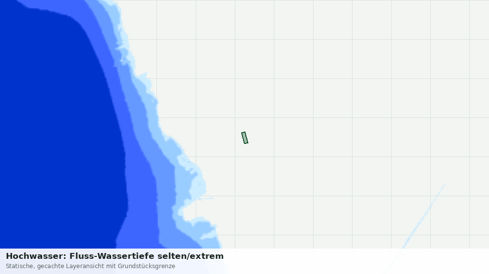 Statische Kartenansicht: Hochwasser: Fluss-Wassertiefe selten/extrem