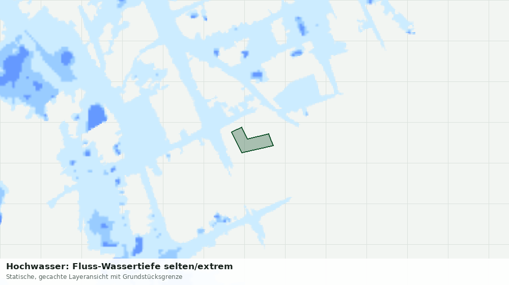 Statische Kartenansicht: Hochwasser: Fluss-Wassertiefe selten/extrem