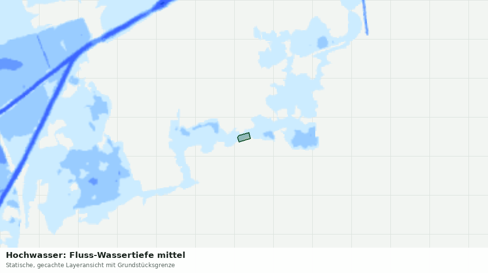 Statische Kartenansicht: Hochwasser: Fluss-Wassertiefe mittel
