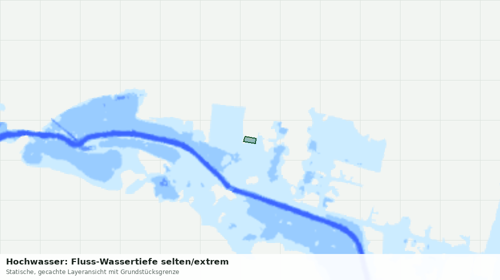 Statische Kartenansicht: Hochwasser: Fluss-Wassertiefe selten/extrem