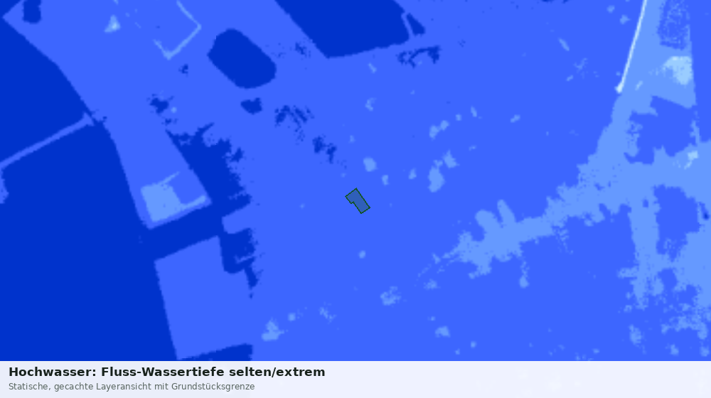Statische Kartenansicht: Hochwasser: Fluss-Wassertiefe selten/extrem
